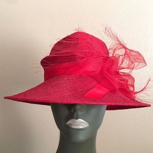 A red Derby hat
